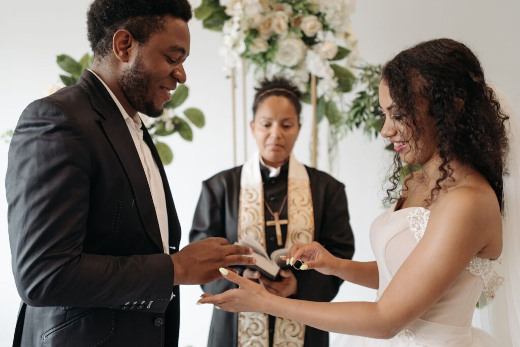 A beautiful Las Vegas wedding ceremony setup with an officiant — Las Vegas wedding officiant