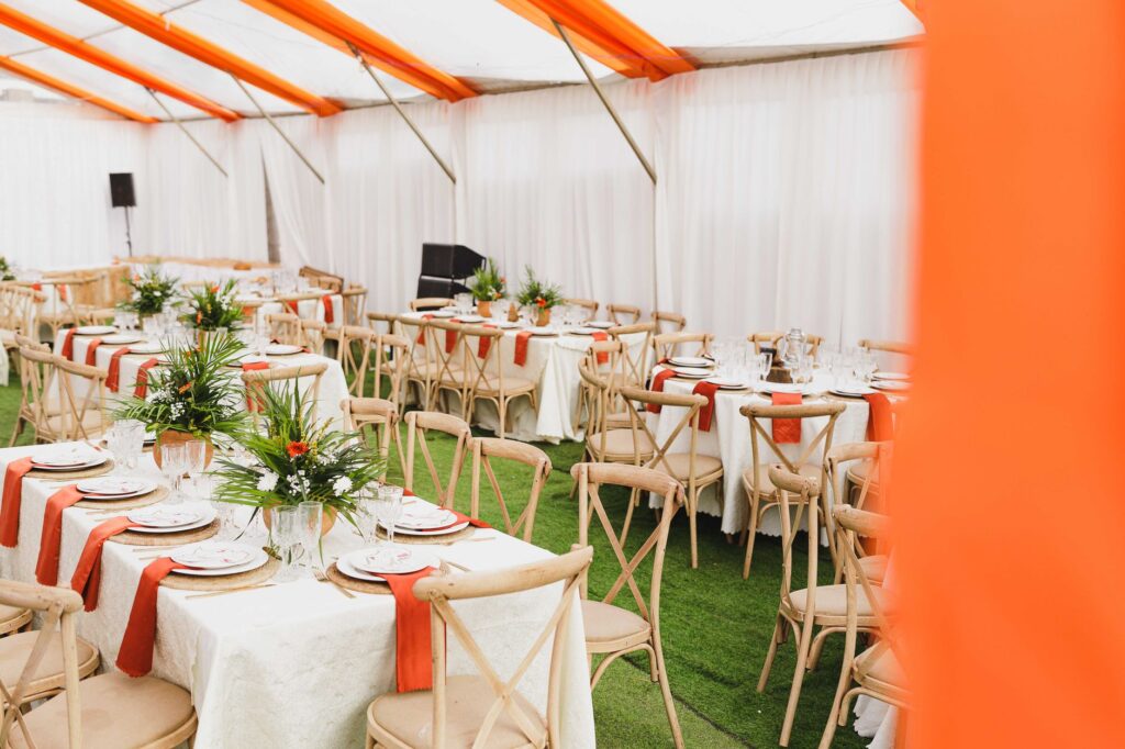 A beautiful outdoor wedding setup in Las Vegas with a wedding planner coordinating the details. — Las Vegas wedding planner