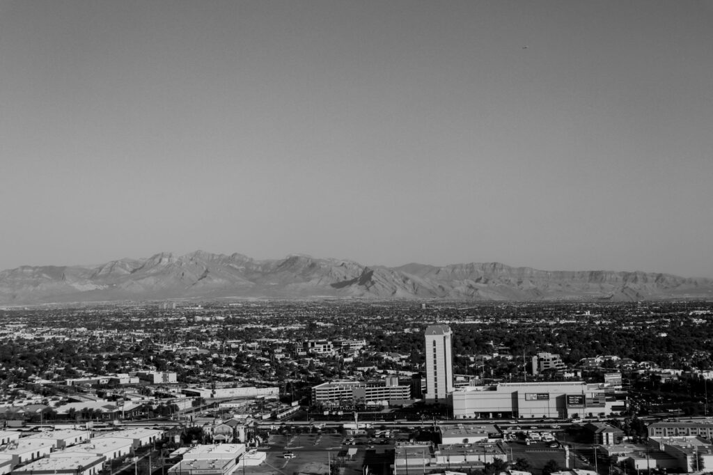 A beautiful outdoor wedding venue in Las Vegas, showcasing the city skyline. — Las Vegas wedding vendors