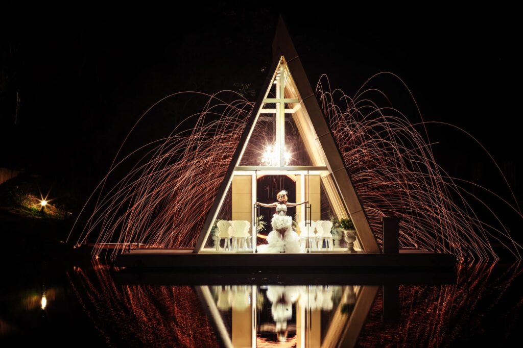 A beautifully decorated wedding chapel showcasing unique package options. — unique wedding packages Las Vegas