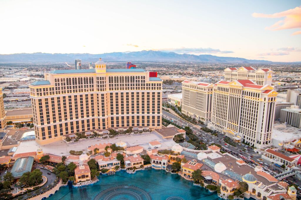 A breathtaking view of a Las Vegas destination wedding, focusing on unique backdrops and themes. — Las Vegas wedding tre…