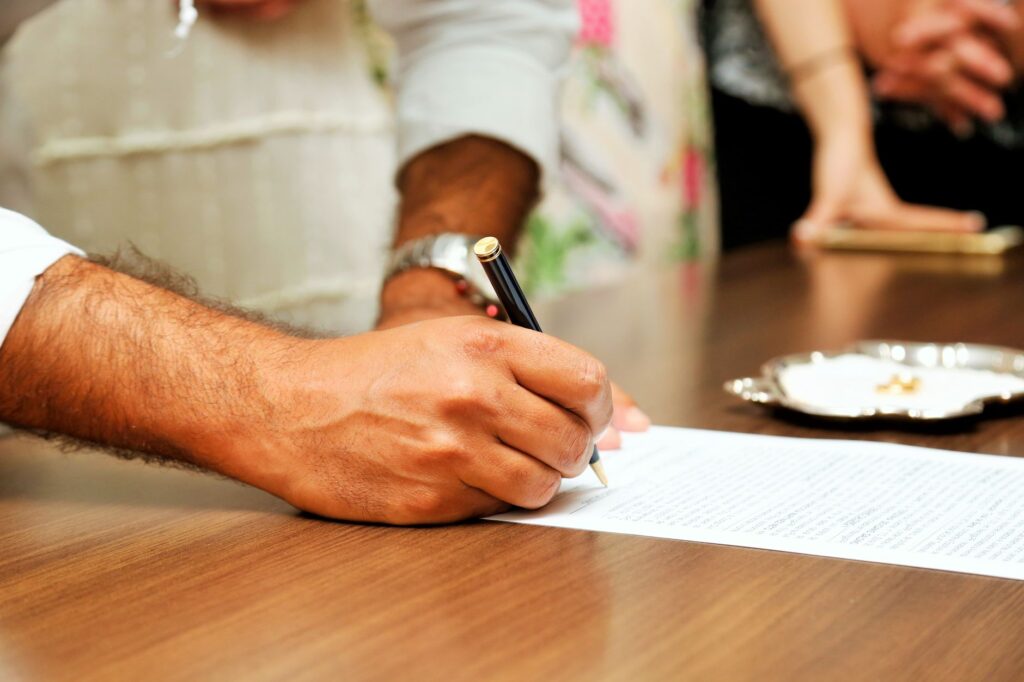 A checklist for choosing the right wedding officiant displayed on a desk — Las Vegas wedding officiant