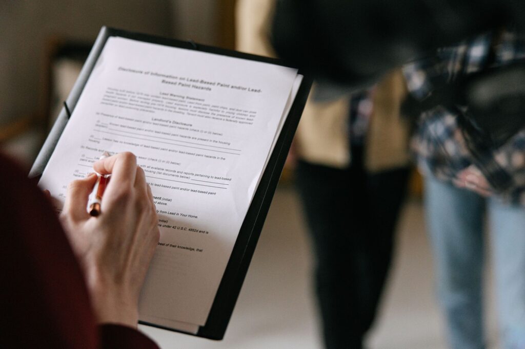 A checklist of wedding legal requirements in Las Vegas displayed on a clipboard. — Las Vegas wedding permits