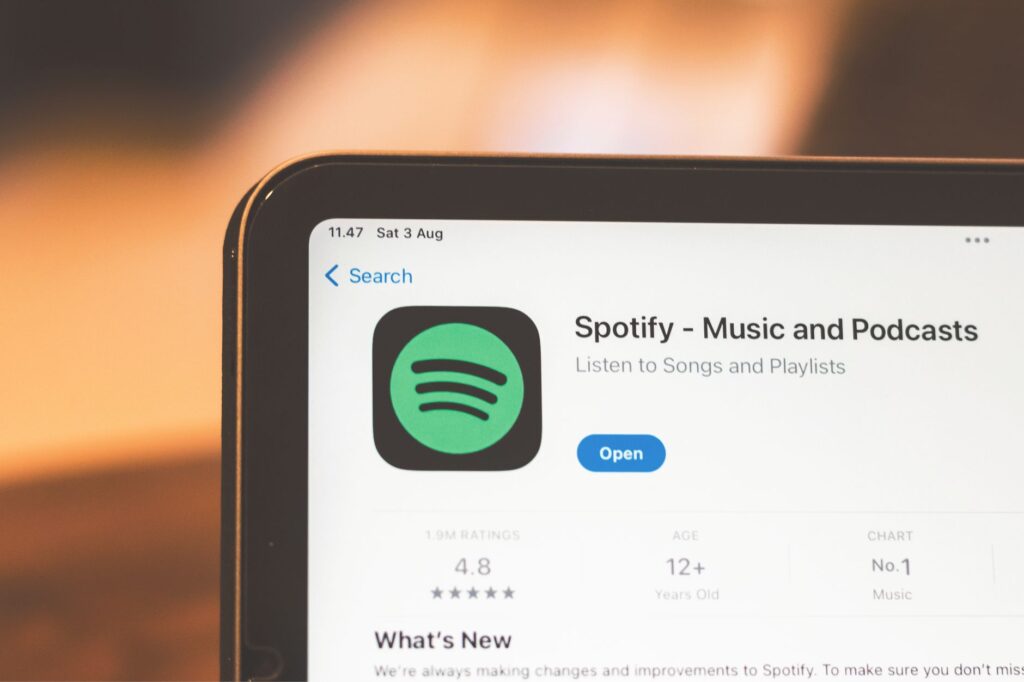 A close-up shot of wedding music playlists on a phone or tablet. — Las Vegas wedding playlist