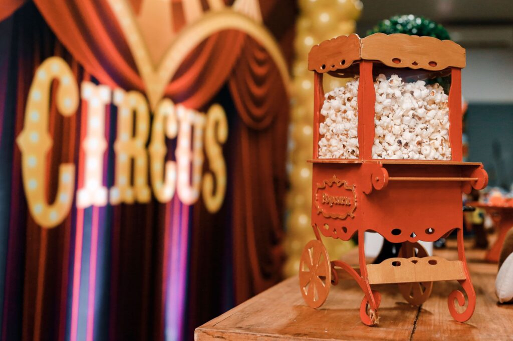 A colorful carnival-themed wedding with fun games and festive decorations. — unique wedding themes Las Vegas