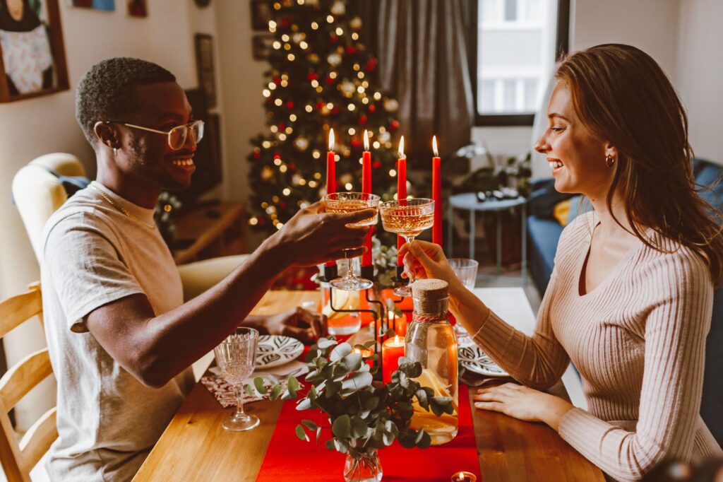 A couple celebrating with friends and family in a Las Vegas setting. — Las Vegas wedding packages
