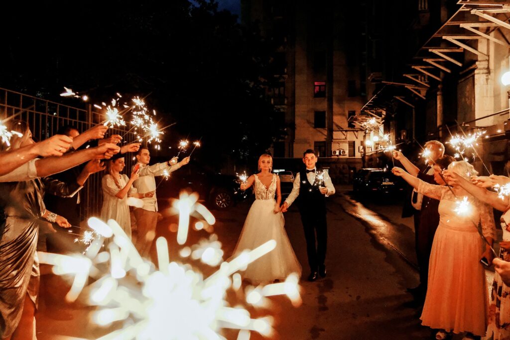 A joyful couple enjoying their wedding day, highlighting the successful execution of their plans by the concierge. — Las…