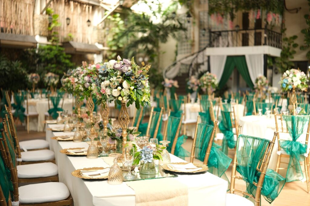 A scenic view of a Las Vegas wedding venue with decorations — Las Vegas wedding concierge cost