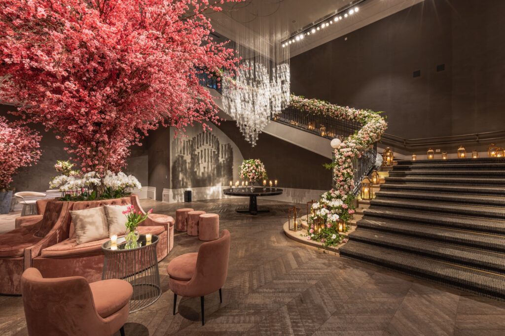 A stunning Las Vegas wedding venue decorated for a glamorous themed wedding. — themed weddings Las Vegas