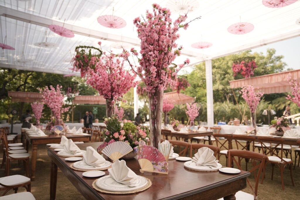 A table setting featuring sustainable decor elements for a wedding. — Las Vegas wedding trends 2026