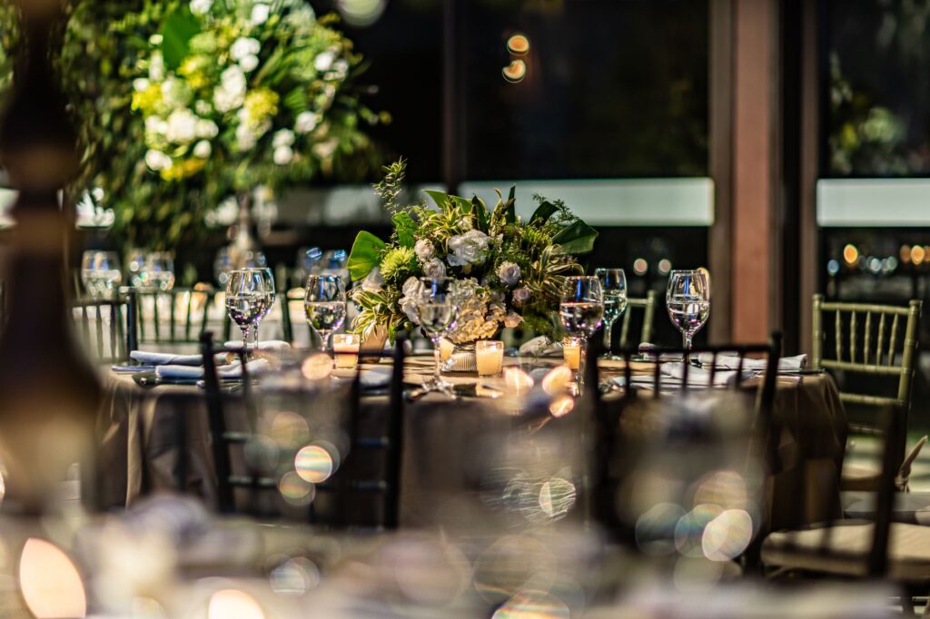 A vibrant reception scene at Mandalay Bay with elegant decor. — Las Vegas wedding venues