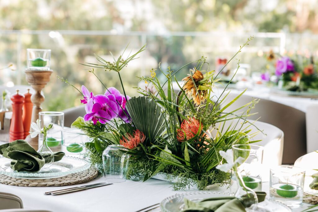 An eco-friendly wedding setup featuring sustainable decor and arrangements. — Las Vegas wedding trends 2026