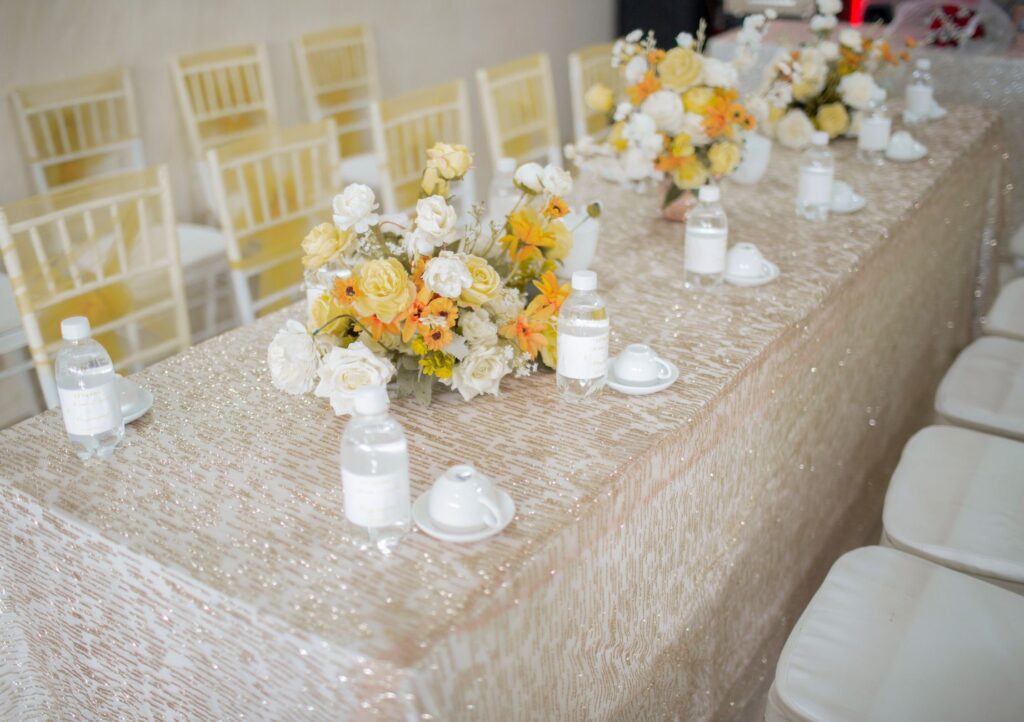 An elegantly set wedding reception table at a Las Vegas venue. — Las Vegas wedding checklist