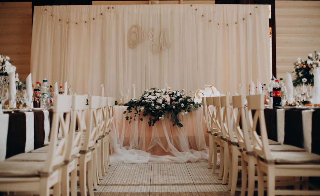 An intimate wedding setup with beautiful decorations in Las Vegas. — Las Vegas elopement planning