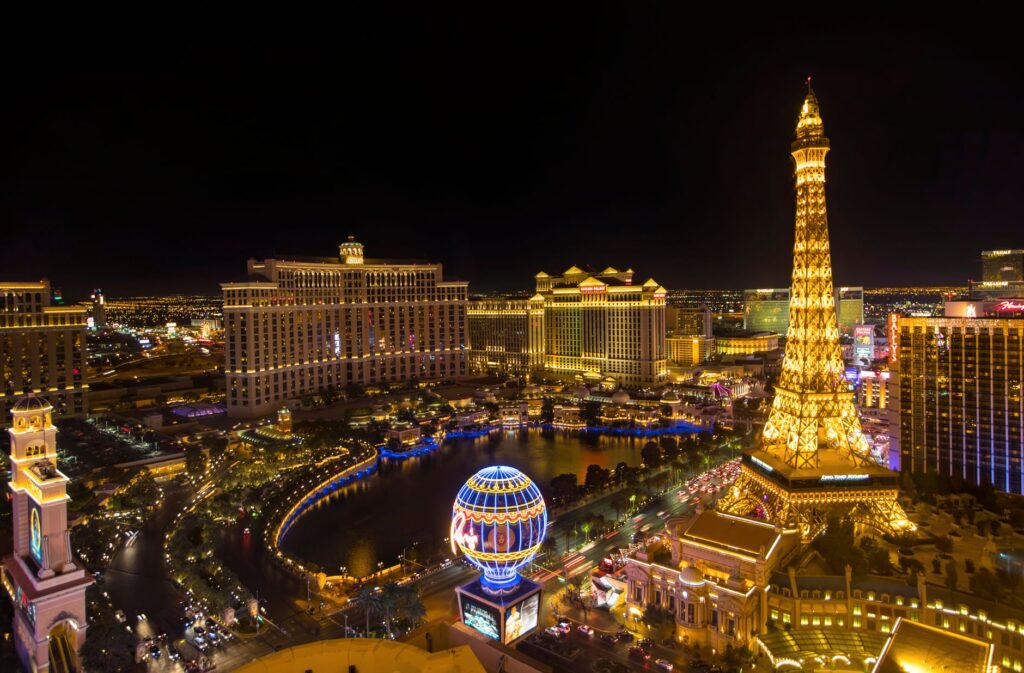 An outdoor Las Vegas wedding ceremony overlooking the Strip — Las Vegas wedding officiant