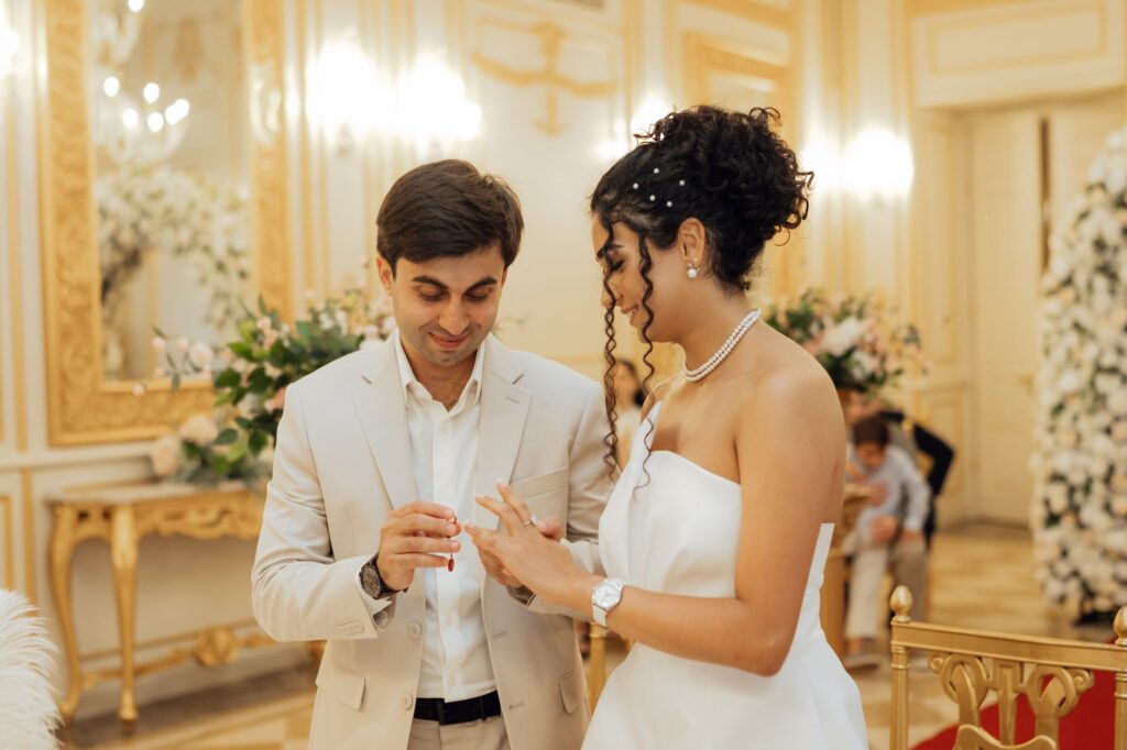 Couple exchanging vows in a unique Las Vegas location, showcasing personalization. — Las Vegas wedding trends 2026