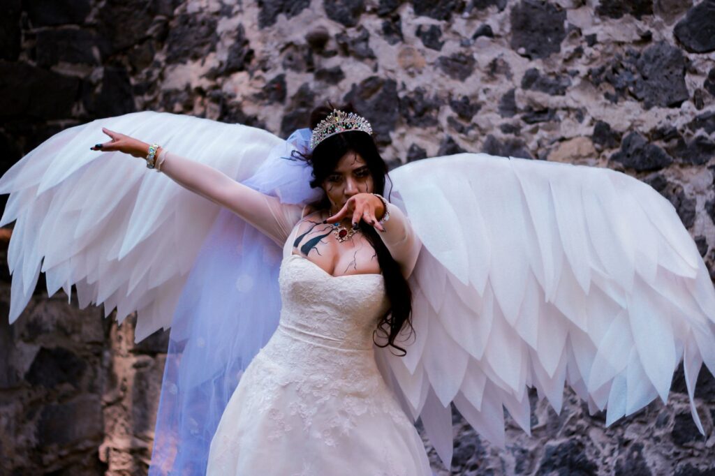 Guests enjoying a fantasy-themed wedding, dressed in costumes. — themed weddings Las Vegas