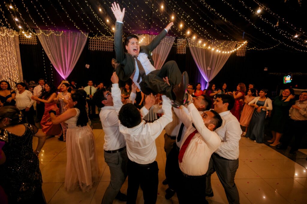 Guests enjoying a lively celebration at a Las Vegas wedding reception. — Las Vegas destination weddings