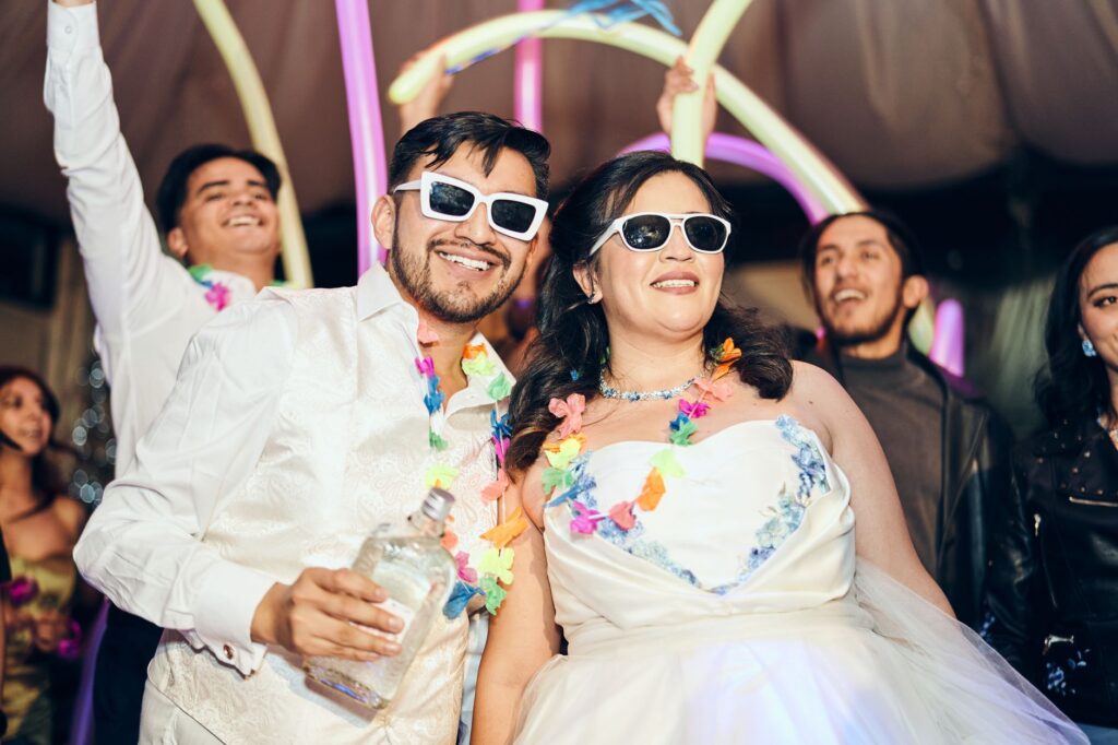 Guests enjoying a unique themed wedding reception in a Las Vegas hotel. — Las Vegas destination weddings