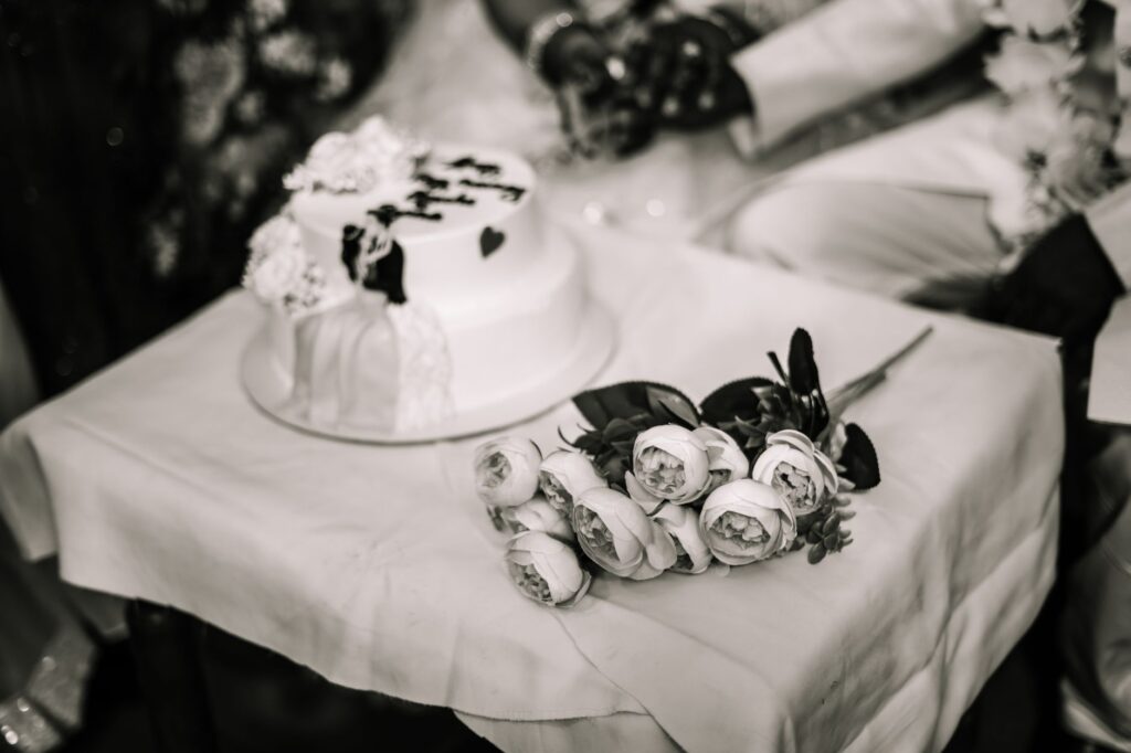 A close-up of personalized wedding decorations reflecting a couple's story. — stress-free wedding planning Las Vegas
