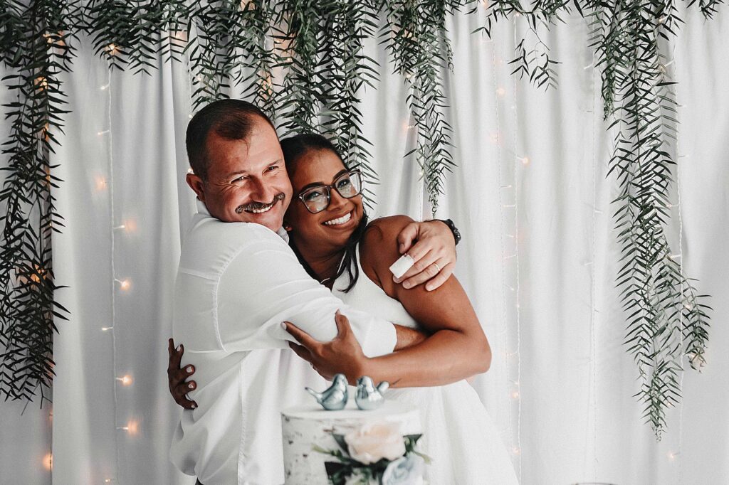 A joyful family portrait taken at a Las Vegas wedding reception. — Las Vegas wedding photographers