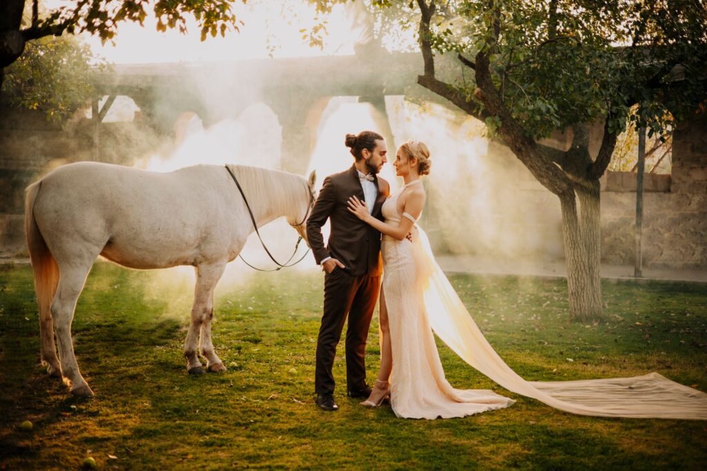 A whimsical fairytale wedding in a Las Vegas garden, adorned with fairy lights. — Las Vegas wedding themes